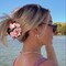 Flower Hairclip Pink Floral Hair Hawaiian Claw Clip Hair Accessories